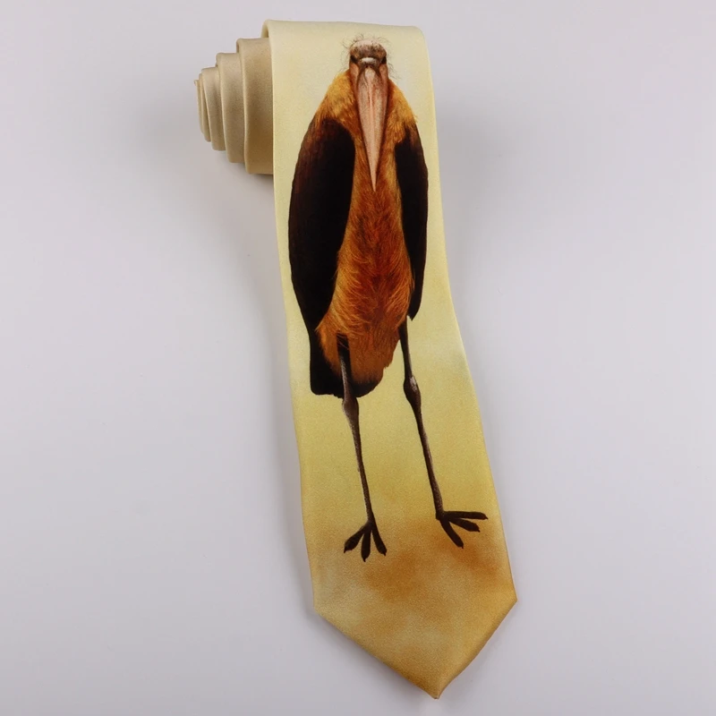 

Design printing creative fun tie 7CM party birthday young student gift trend personality ostrich tie
