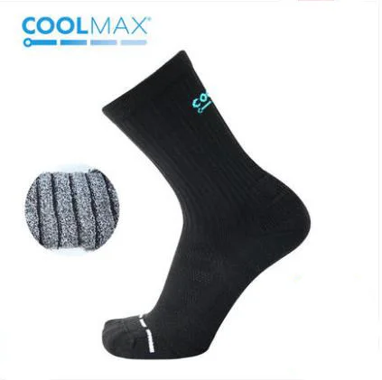 Мужские воздухопроницаемые носки до колена Coolmax производительность сохраняет прохладу быстросохнущая махровая Подушка прочные носки для баскетбола бега спорта на открытом воздухе - Цвет: Style 1