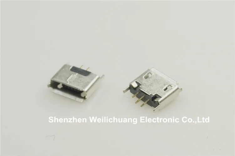 

10pcs Micro USB 2.0 Connector B Type 5pin 180 Degree Straight Through Hole Female receptacle