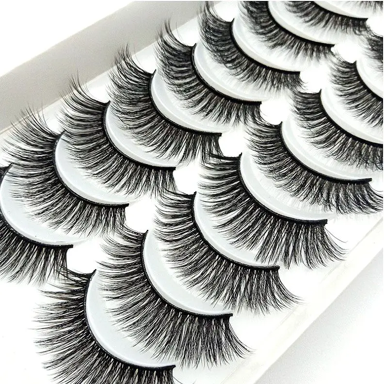 

2018 New 10 pairs natural false eyelashes fake lashes long makeup 3d mink lashes extension eyelash mink eyelashes for beauty 02