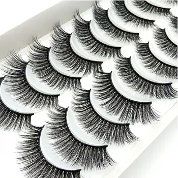 

2018 New 10 pairs natural false eyelashes fake lashes long makeup 3d mink lashes extension eyelash mink eyelashes for beauty 02
