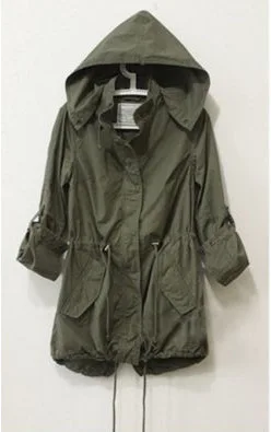 Женская куртка свободного покроя с отложным воротником|army green women jacket|women jacketgreen