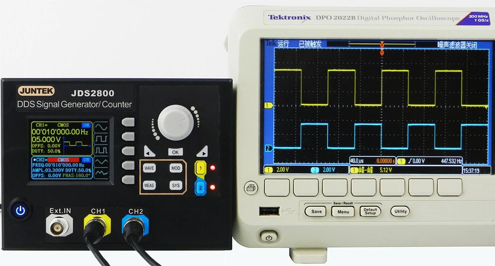 JUNTEK JDS2800-60M 60 МГц генератор сигналов цифровой контроль двухканальный DDS функция генератор сигналов частотомер произвольный