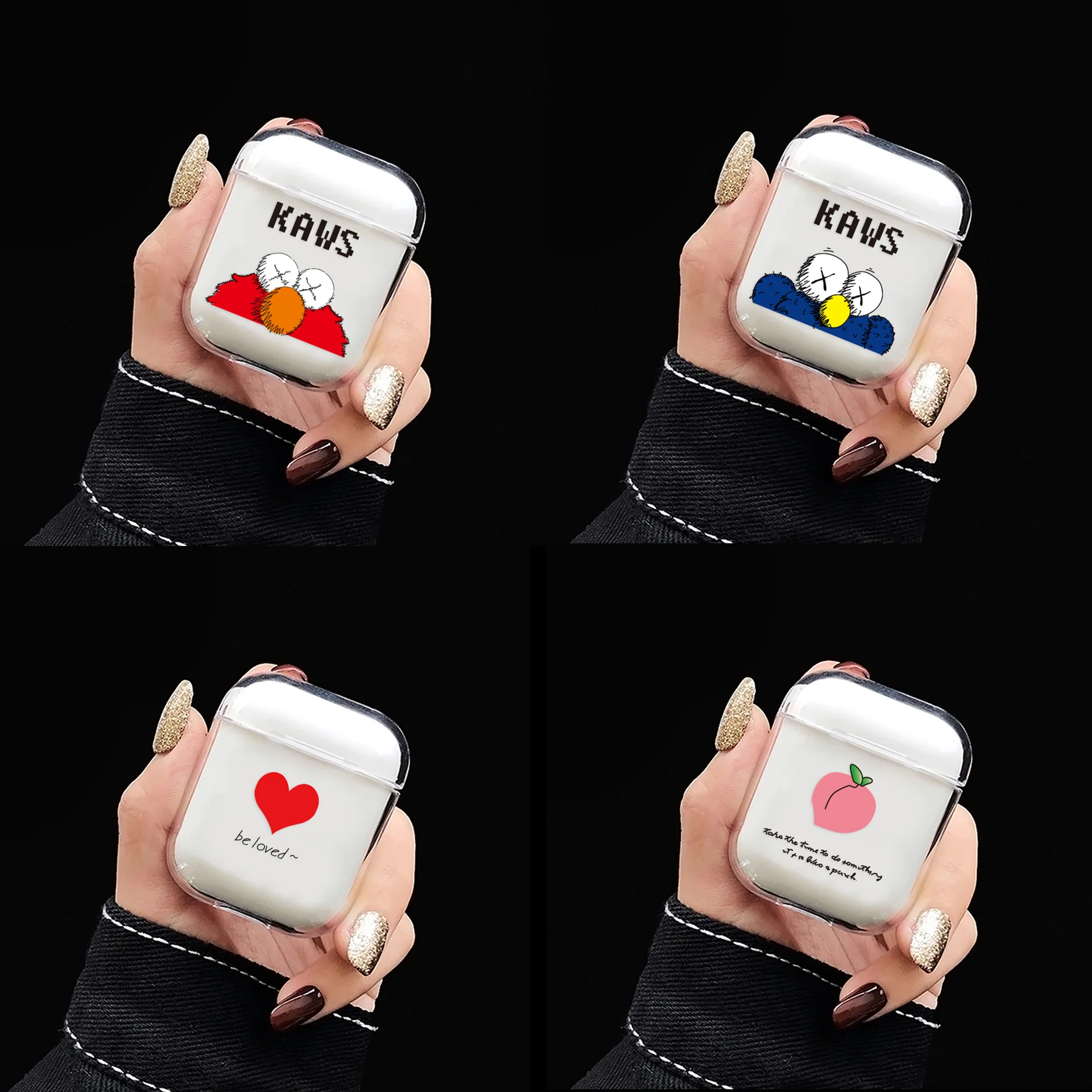 

fashion LOVE Hard Case For Apple AirPods Case Wireless Bluetooth Earphone Protective Cover For Airpods Accessories Charging Box