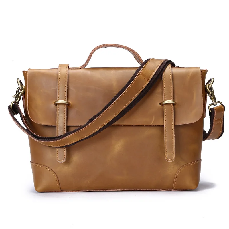 

2017 Men Casual Briefcase Business Shoulder Bag Genuine Leather Messenger Bags Computer Laptop Handbag Bag Men's Travel Bags