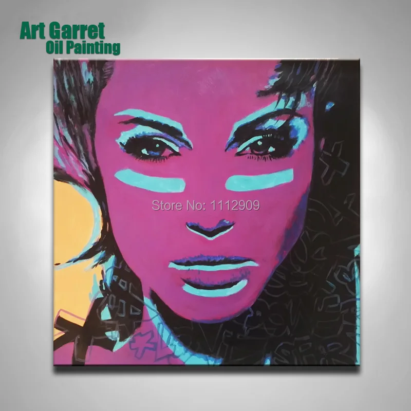 

Hand painted Colourful Figure Oil Painting on canvas Modern Pop wall art canvas for living room Free Shipping
