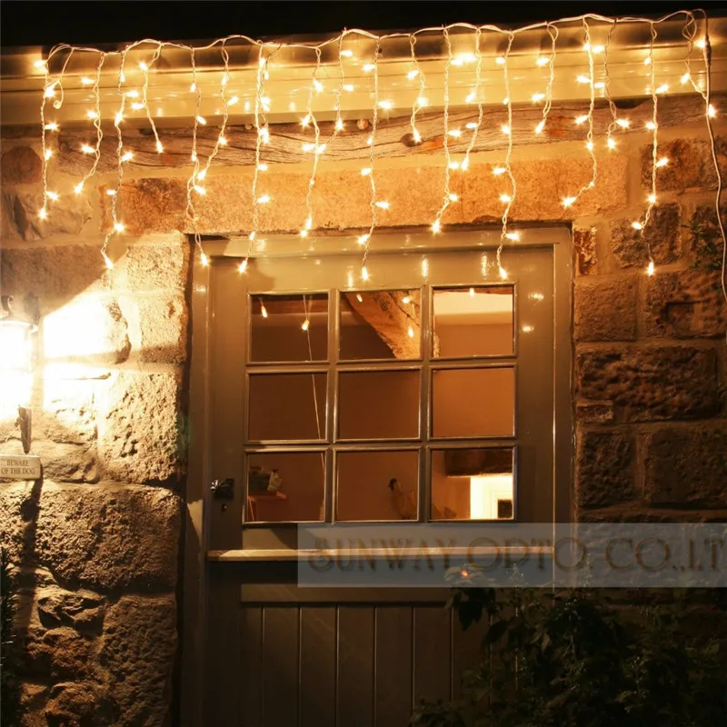5 м Рождественский светодиодный светильник-Гирлянда для занавесок 0,4-0,6 м светодиодный вечерние садовый сценический наружный водонепроницаемый декоративный Сказочный светильник