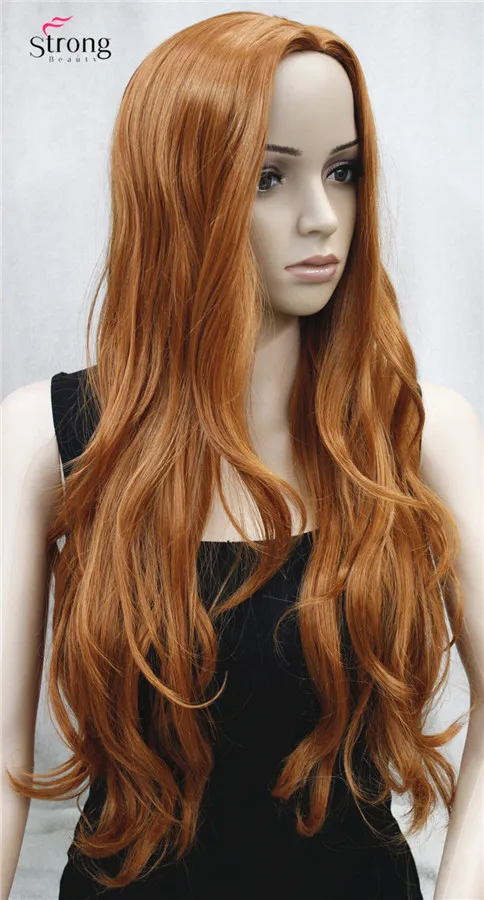 E-9860 130A COPPER RED Long nature wavy wig (1)