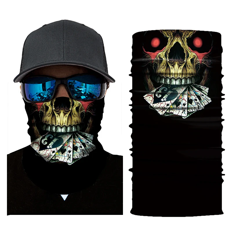 Мотоциклетная маска для защиты лица Байкер Балаклава для нанесения маски на лицо маска страшная маска унисекс маска череп Mascarilla лыжные банданы тушь для ресниц Moto - Цвет: 147