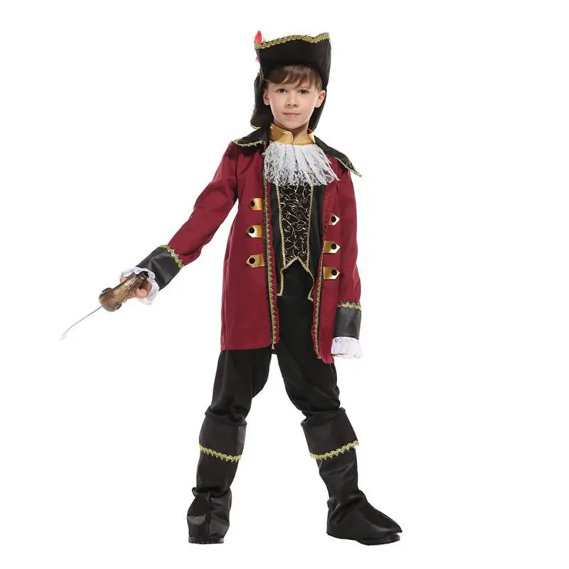 

Pirates of the Caribbean Captain Jack Sparrow Costumes for Boys Kids Child Halloween Purim Carnival Party Masquerade Outfit