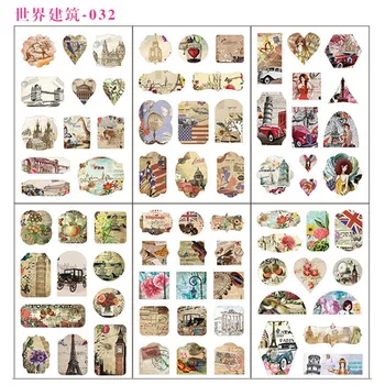 

6 Sheets/pack World Of Buildings Decorative Stationery Stickers Scrapbooking Diy Diary Album Stick Label