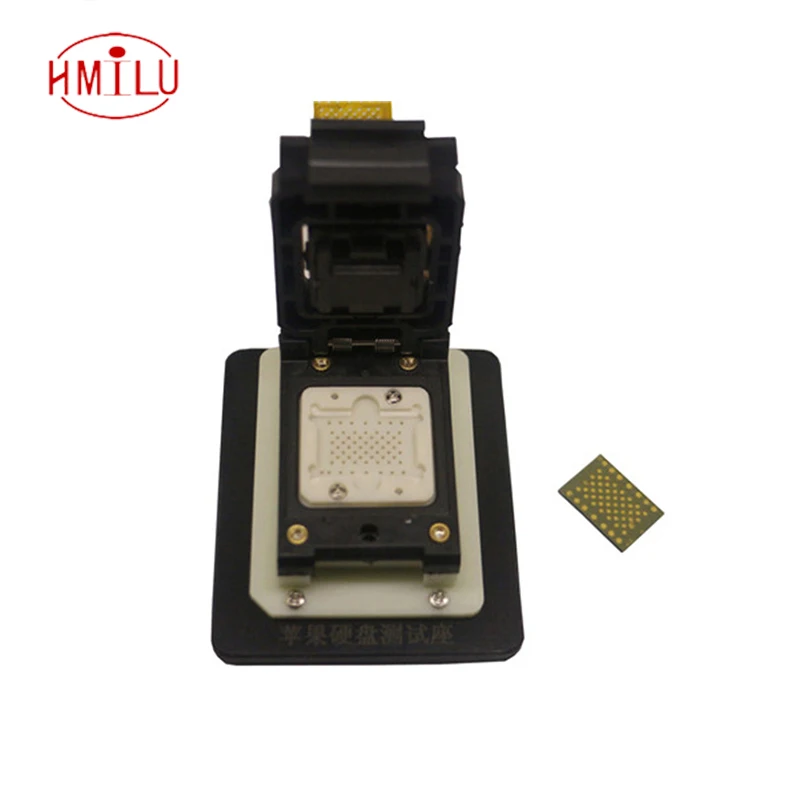 

LGA60 NAND flash memory chip test socket jig fixture, changing serial number with FPC