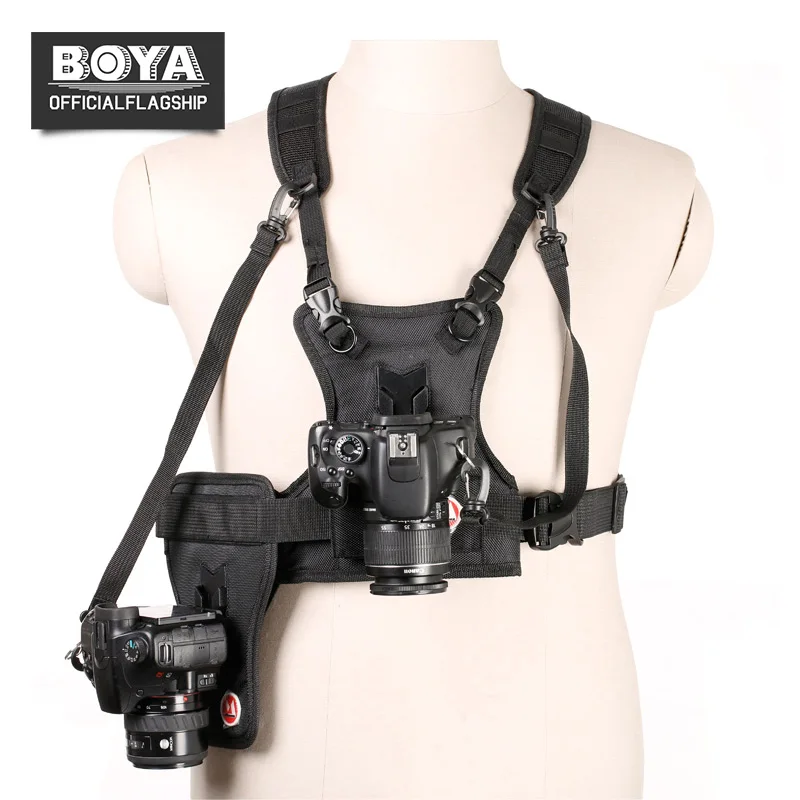

BOYA MQ-MSP01 Carrier II Multi Camera Carrier Photographer Vest with Dual Side Holster Strap for Canon Nikon Sony DSLR Camera