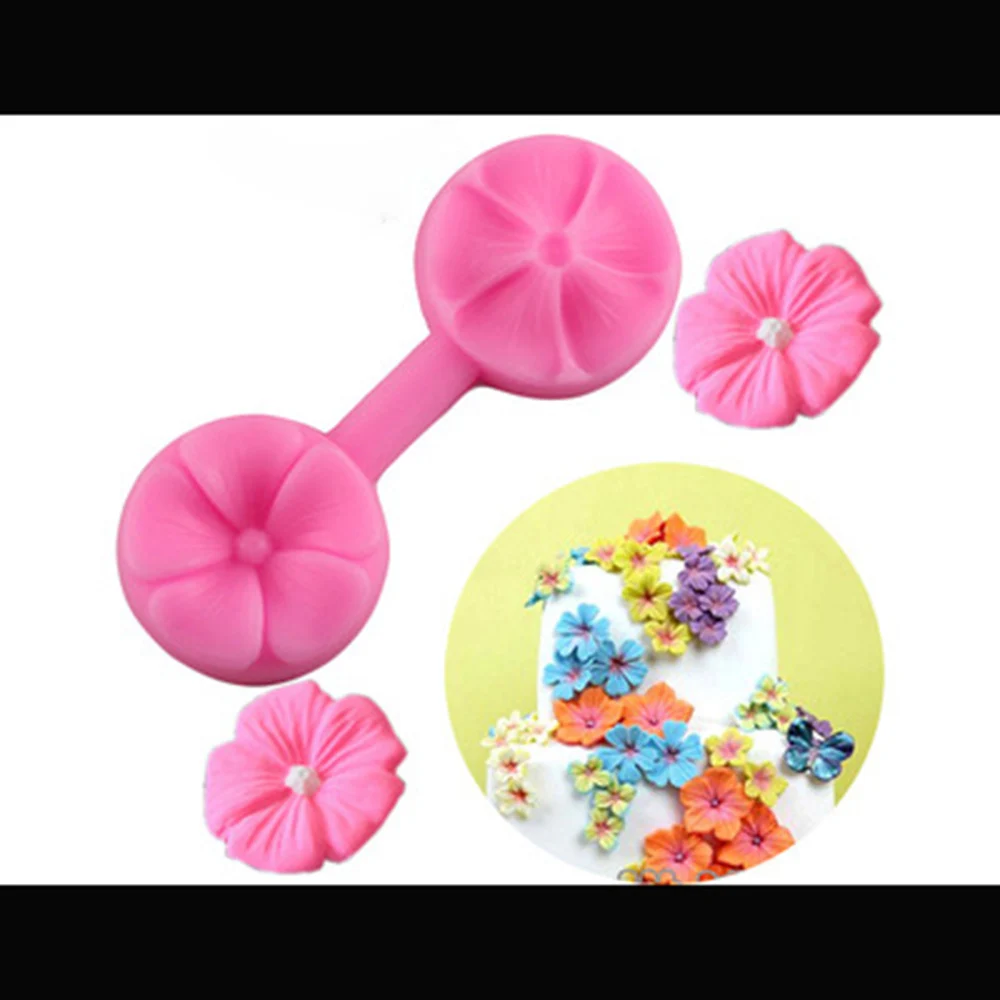 

Flower Silicone Mold Sugarcraft Embossed Fondant Cake Decorating Tools Fimo Clay Candy Jelly Chocolate Gumpaste Molds
