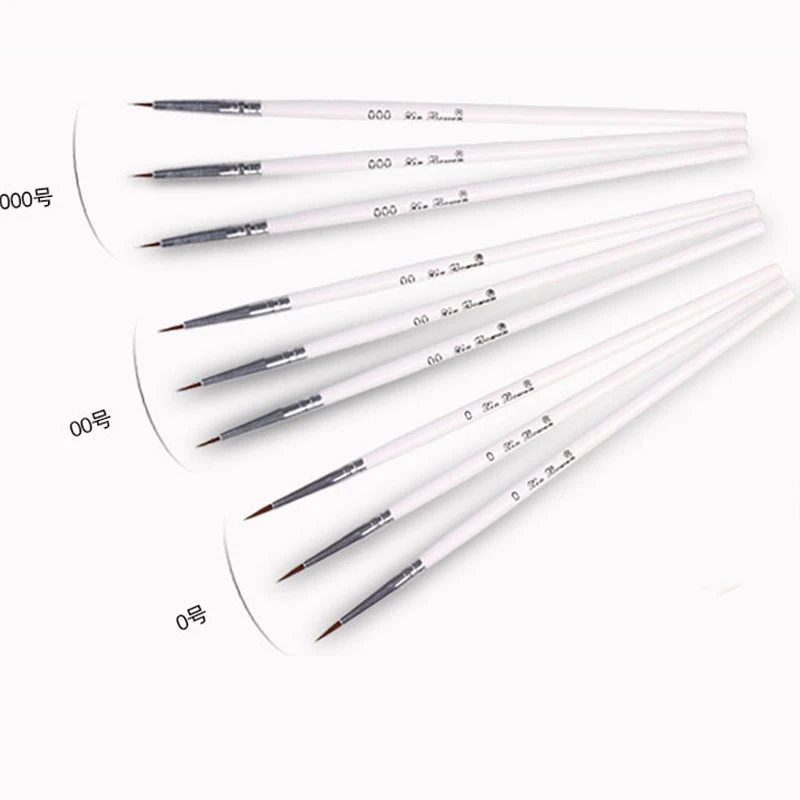 Goedkoop 3 stks partij Aquarel Fijne handgeschilderde Haak Lijn Pen Ronde Tip Professionele Tekening Schilderij Borstel Pen Briefpapier Art Supplies