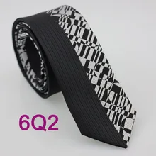 YIBEI coahella ties мужской обтягивающий галстук дизайн Черные Полоски контрастная Серебристая Геометрическая микрофибра галстук модный тонкий галстук
