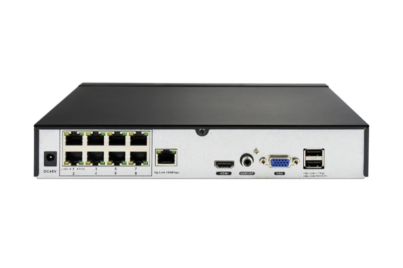 Красный Панель Hi3536D Xmeye 8CH* 4MP/4CH* 5MP 8CH 8-канальный H.265+ 48 V POE Onvif CCTV NVR