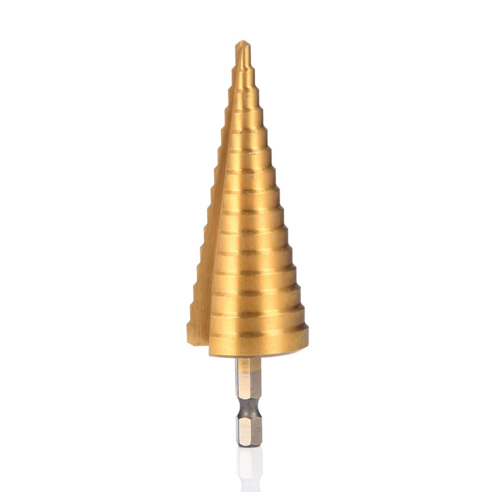 4- 32 mm Hexagonal Titanium Step Cone Drill Bit Hole Cutter HSS4241 Stepped Drill For Sheet Metal Free Shipping