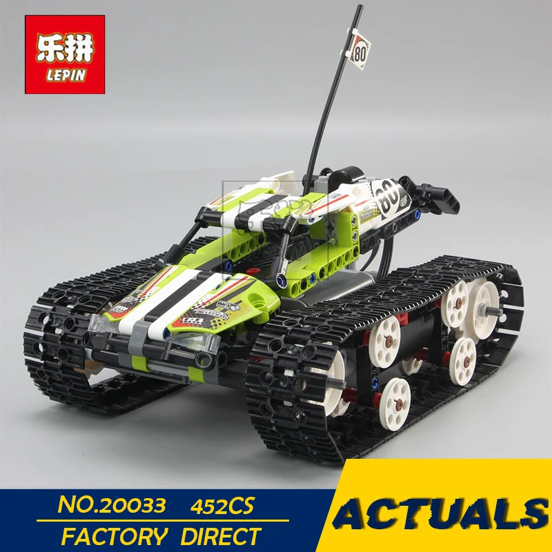 

LEPIN 20033 397Pcs Technic Radio Controlled Tracked Racer Model Building Kits Blocks Bricks 42065 birthday christmas Gifts