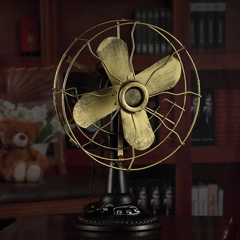 

Retro fan model window Decoration Cafe Photography Props gifts antique wrought iron bars