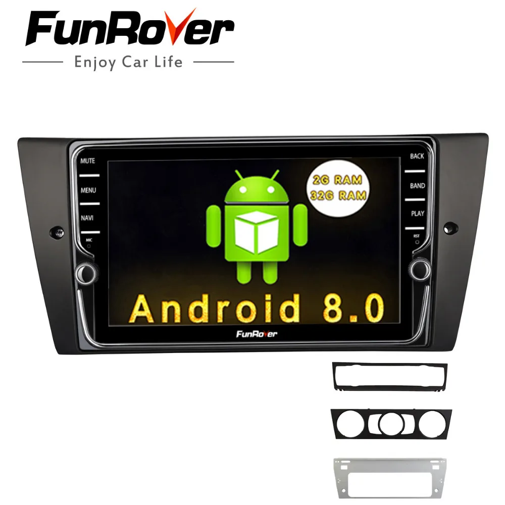

Funrover Car Radio Multimedia android 8.0 car dvd for BMW 3 Series E90 E91 E92 E93 2005-2012 gps navigation audio player stereo