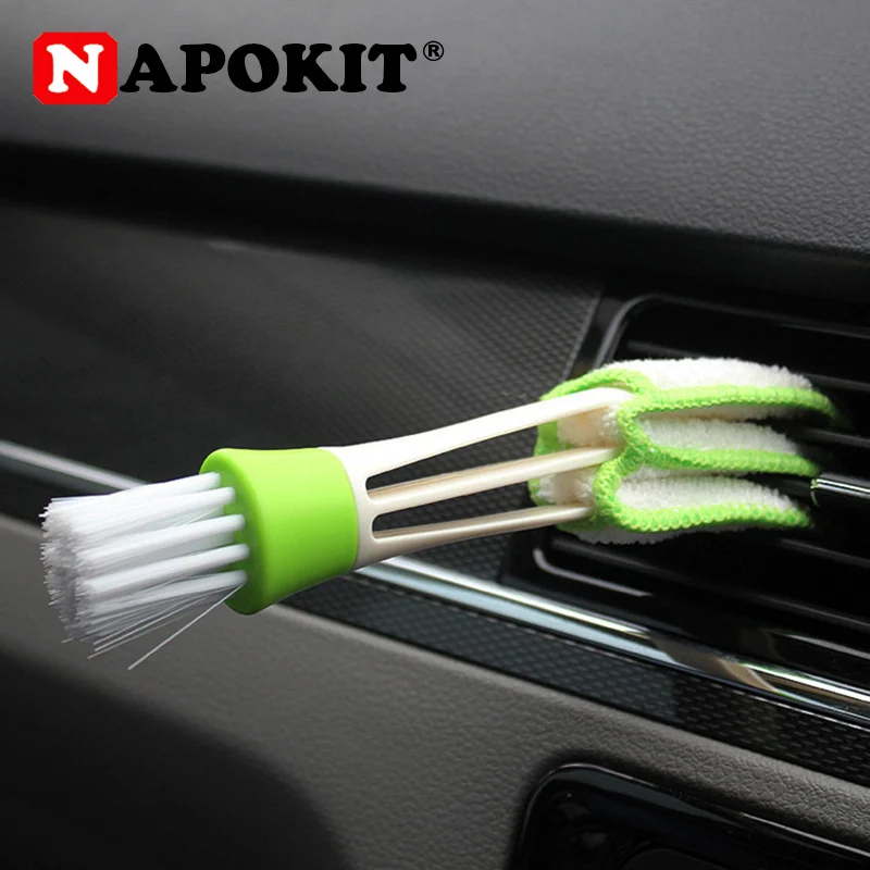 Пластик кисточка для пыли и грязи Cleaner кисть автомобиль кондиционер щётка для вентиляционных штор щетка для очистки автомобильные аксессуары - изображение