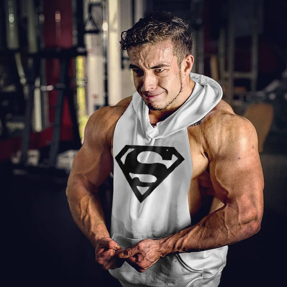 superman sleeveless hoodie