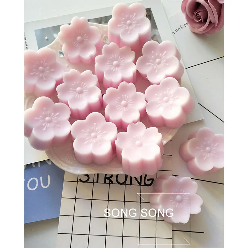 

Lovely Pink Sakura Shape Party Favors For Ladies Gift Hand Soap Of Essential Oil Wedding Birthday Party Favor Box