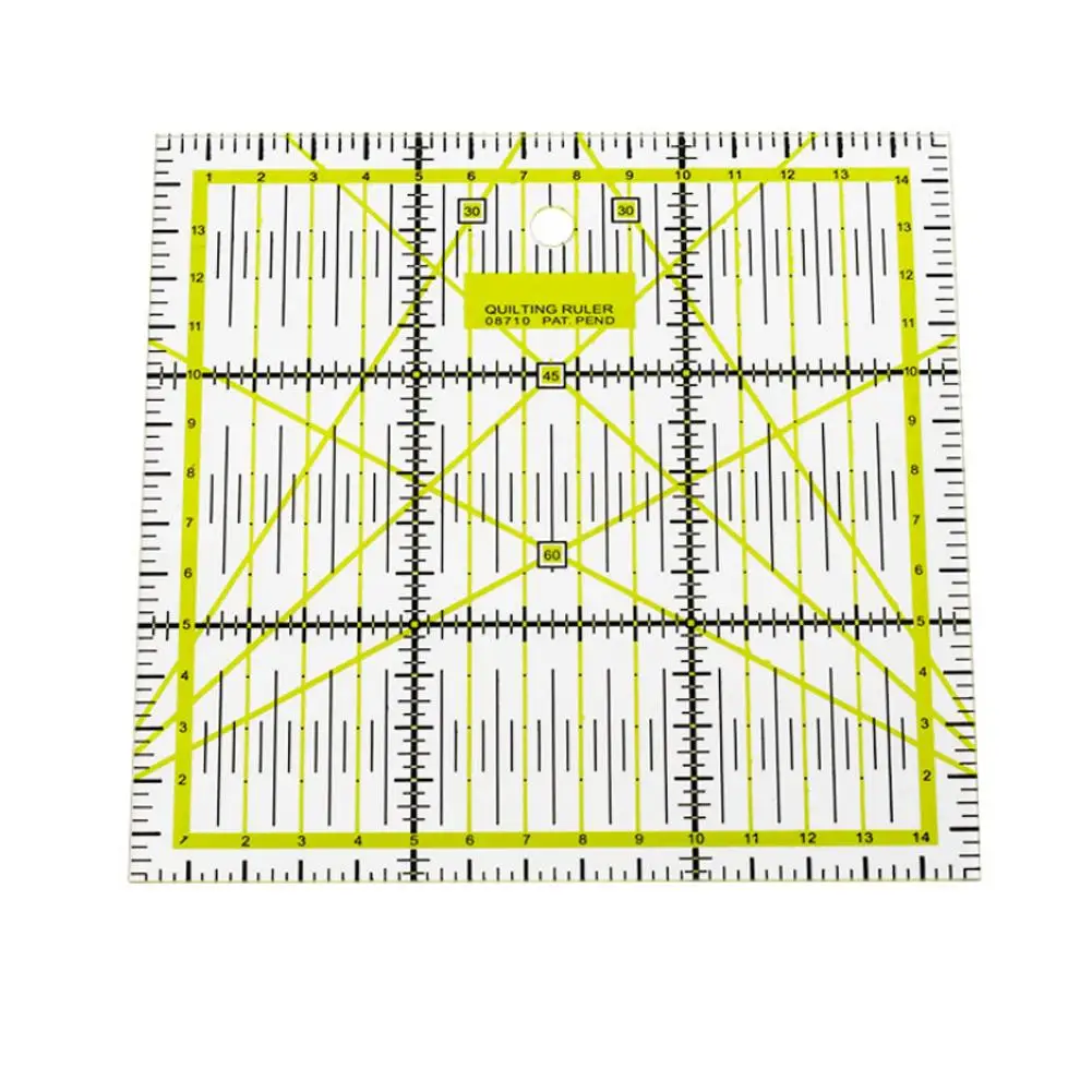 

Patchwork Ruler Quilting Tools Acrylic Fabric Cloth Ruler For Patchwork DIY Sewing Quilting Tools 15*15CM Clothing Ruler