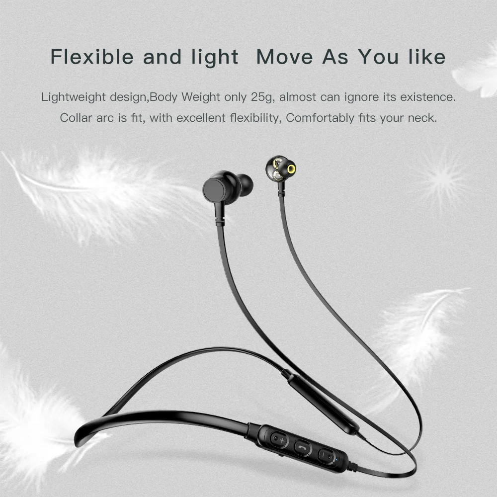 AWEI G20BL Bluetooth Earphone Headphone Dual Driver Headset Wireless Sport Earphone Bass Sound Auriculares Inalambrico Bluetooth