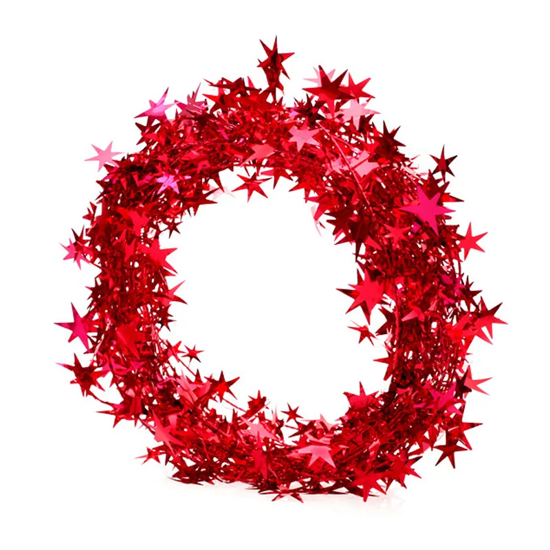 

5M Stars Wire Garland Tinsel Rattan Colorful Ribbon for Wedding Birthday Christmas Party Decor LXY9 ST28