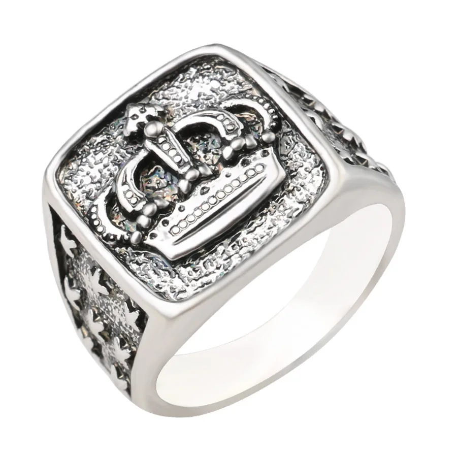 

Retro crown ring Punk Pattern Epoxy ring Highly polished men ring Wedding Jewelry for women men drop shipping