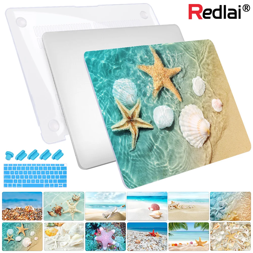 Redlai Starfish Case For Macbook Air Pro Retina 11 12 13 15 inch With Touch Bar 2018 Laptop Sleeve for apple macbook air 13 case