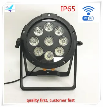 

free shipping 10pcs/lot IP65 Stage Lyre 19x12w LED Wireless Battery Par Light WIFI Smart Par Can RGBWA UV 6IN1 Disco DJ Lighting