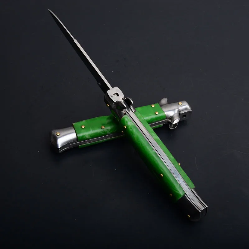 440C Лезвие сталь+ акриловая ручка карманный складной нож открытый кемпинг охотничий нож Тактический выживания EDC Мульти инструменты
