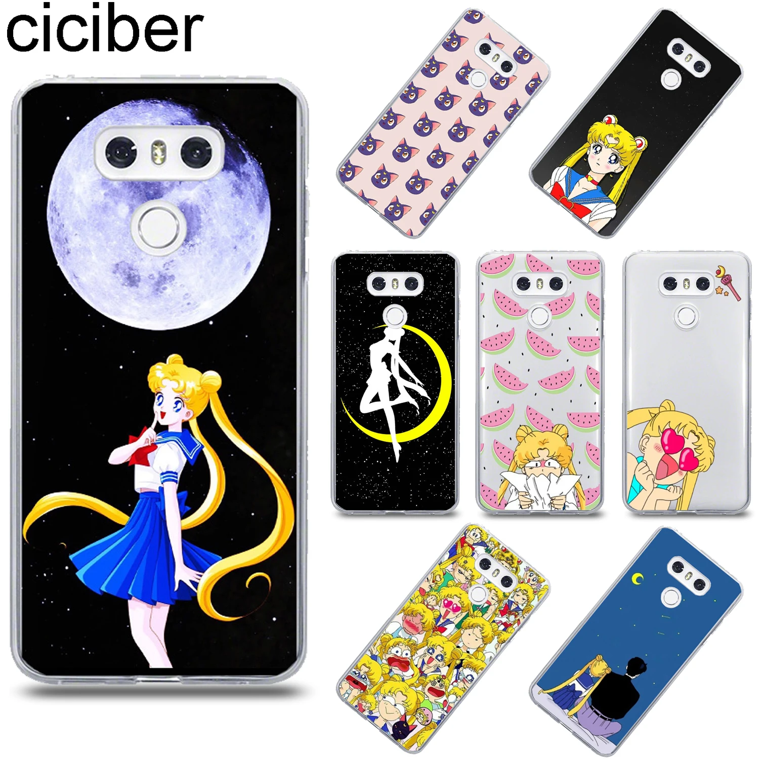 

ciciber Cartoon Sailor Moon For LG G6 G7 G5 G4 V20 V30 V35 V40 THINQ Soft Phone Case For LG K8 K7 K10 K4 2017 2018 K9 K11 Plus