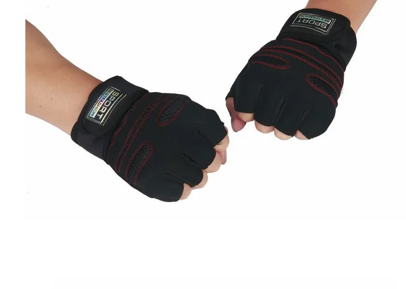 Перчатки для спортзала фитнеса Половина пальца дышащие нарукавные повязки тяжелая атлетика перчатки мужские и женские спортивные перчатки