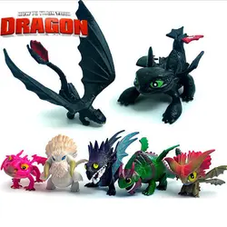 7 шт./компл. высокое качество Как приручить игрушечные драконы Беззубик фигурку NightFury Дракон ПВХ модель детские игрушки