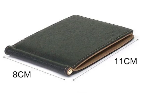 SFP-07PU-BROWN Manywe новые металлические зажимы для денег мужские многофункциональные ультратонкие портативные мужские маленькие кошельки для карт - Цвет: SFP-07PU-BROWN