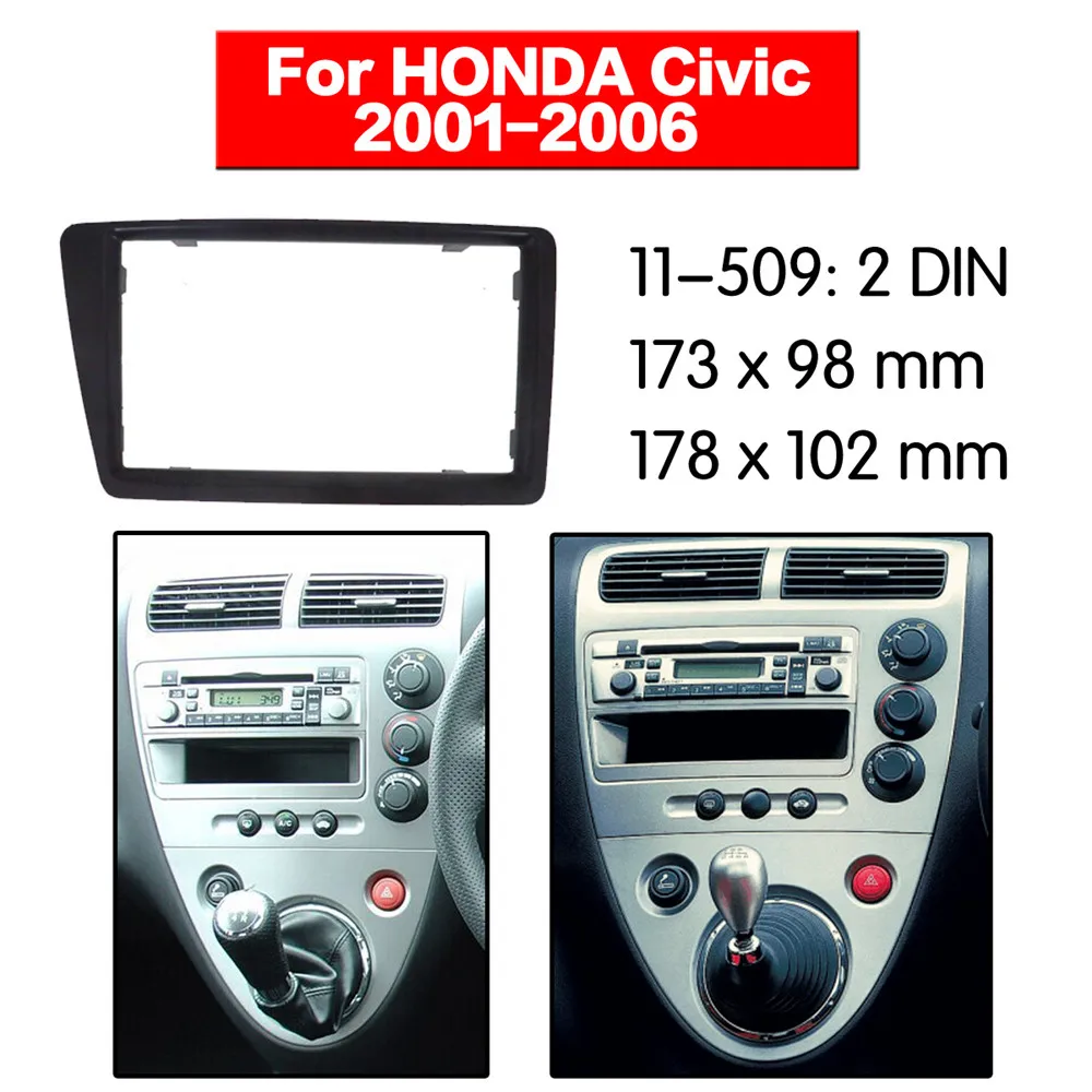 Honda Civic 2001 2006 Car Stereo Radio Double Din Fascia