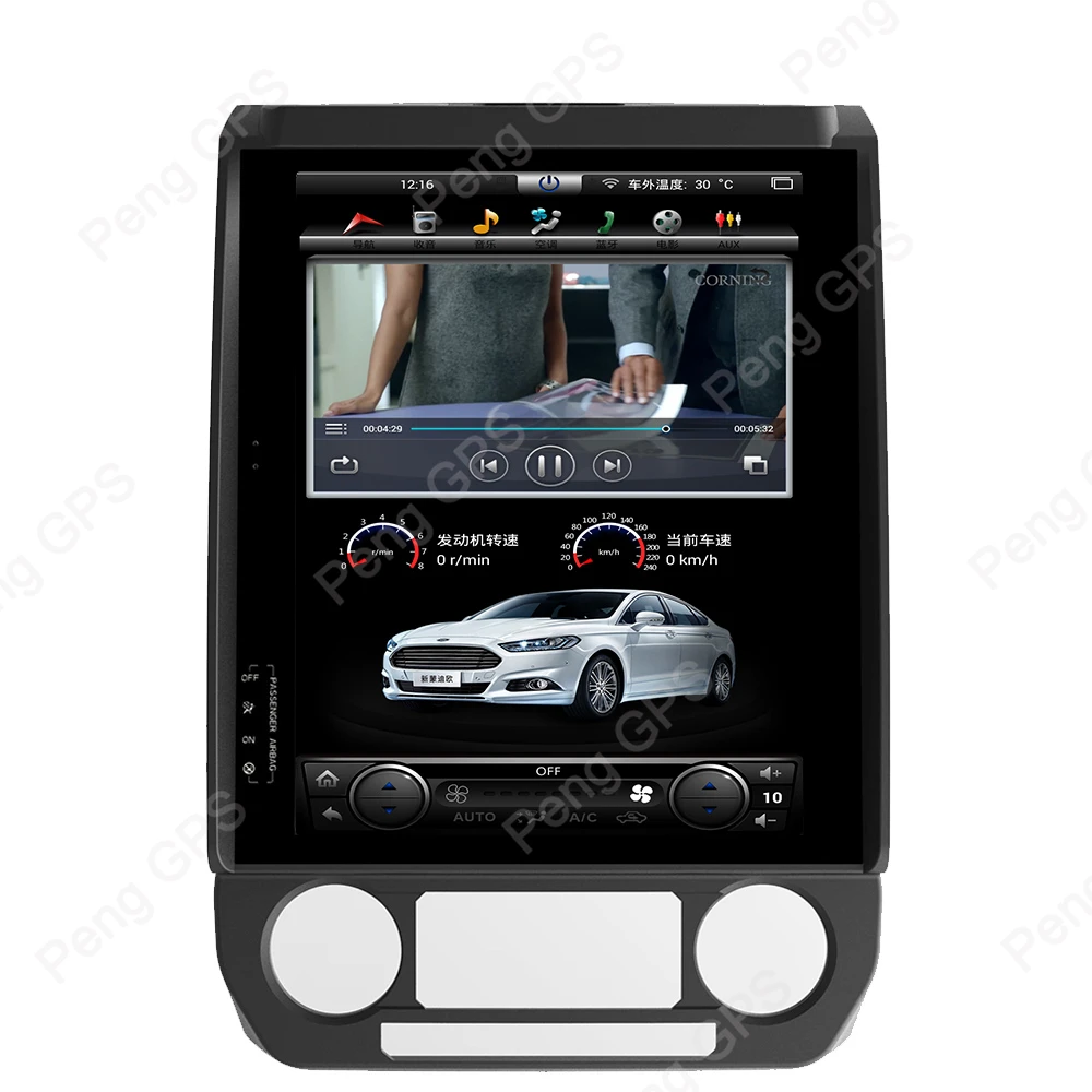 Tesla вертикальный 12," экран Android автомобильный gps-навигация Авторадио для Ford F150- FM/AM 2G+ 64G DVD развлекательный плеер