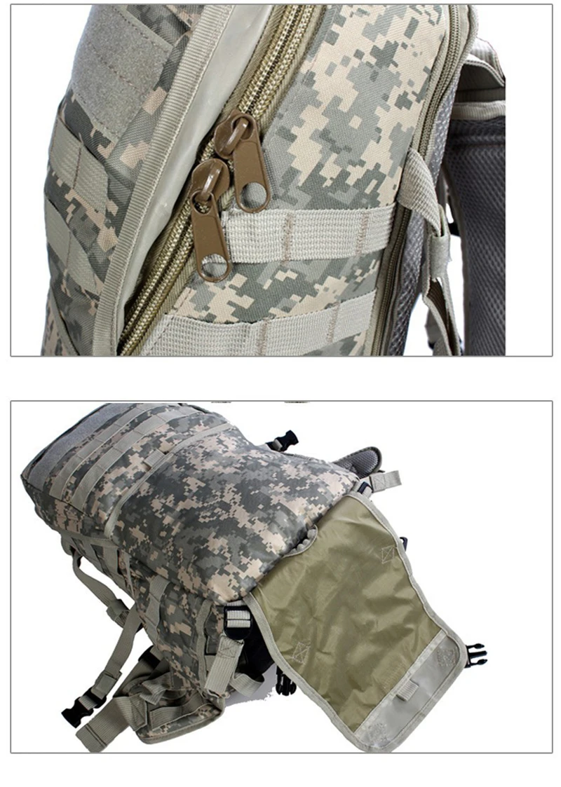  Hot Sale TAD Men Military Backpack Molle Camouflage Travel Bags 40L Waterproof Nylon Bags Multi-fun