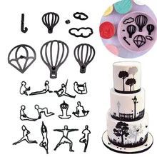 Пластиковое семейное печенье для разрезания выпечка печенья инструмент для мучных изделий и кексов инструменты для украшения помадки формочки Набор музыкальный воздушный шар в форме животного