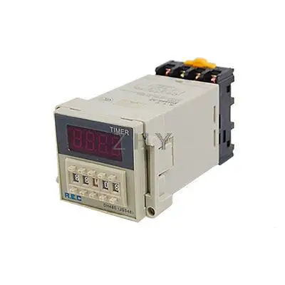 

0.01s-99h99m AC 380V Digital Timer Programmable Time Delay Relay DH48S-2Z w Base