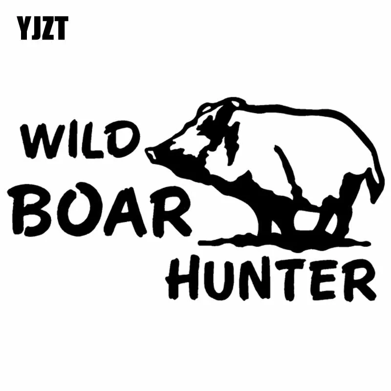 YJZT 12 7 см * 6 9 дикий кабан наклейка HUNTER Матовый Виниловая пленка черный серебристый