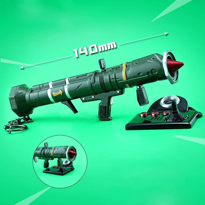 

Fortress Night Game Surrounded All Metal Weapon Model Pendant Keychain Collection Decoration Tracking Missile Alloy Toy Figure