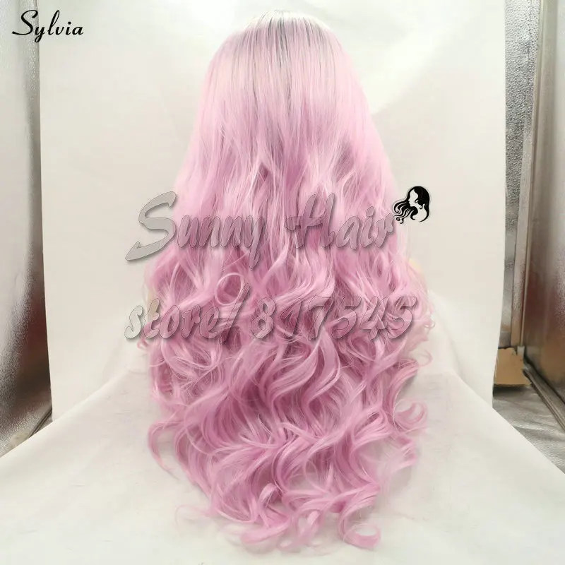 pink synthetic wig (2)