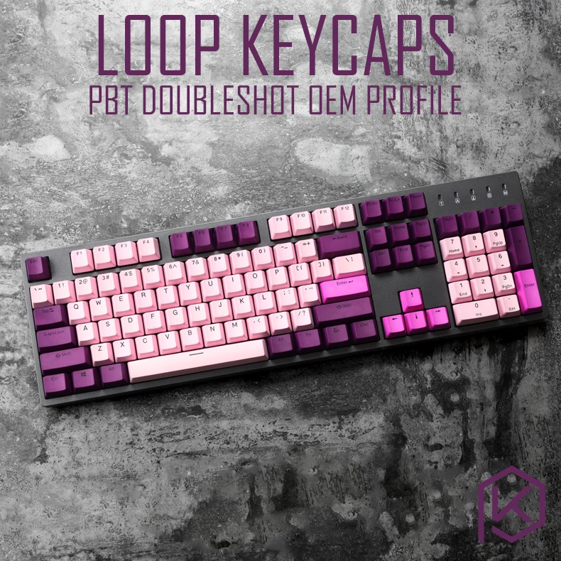 Петля pbt doubleshot keycaps oem для механической клавиатуры серый оранжевый бежевый gh60 покер 87 tkl 104 108 ansi corsair k70 iso razer