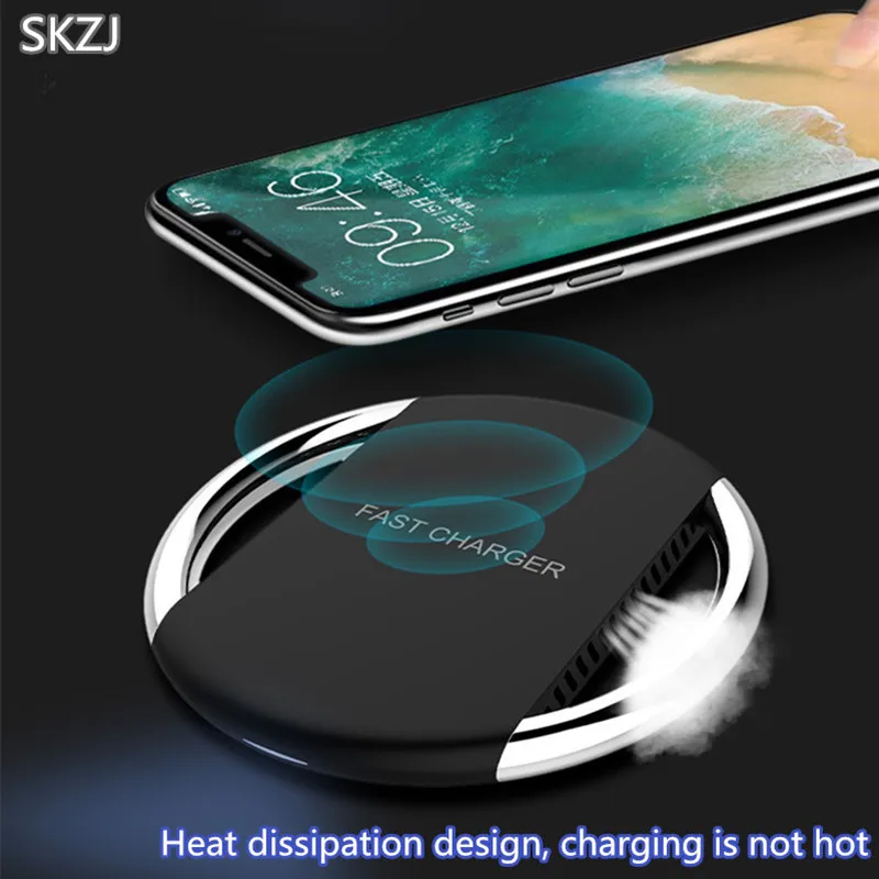 

SKZJ 10W Qi Wireless Charger For iPhone X 8 8 Plus Samsung Galaxy S7 / S9/S8 / S8+/ S6 edge Visible Fast Wireless Charging pad