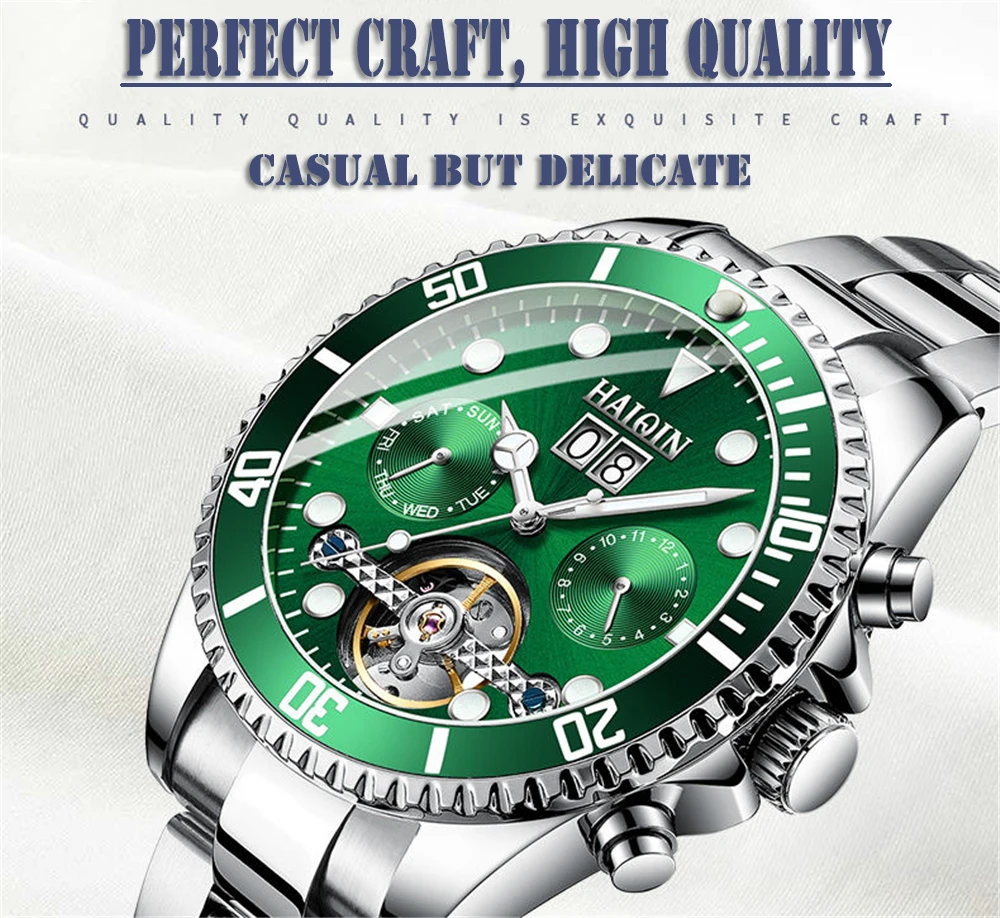 relógio ouro tourbillon aço completo masculino à